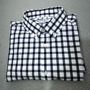 Mizzen Main Shirt Men Medium Leeward Performance‎ Trim Stretch Gingham Short